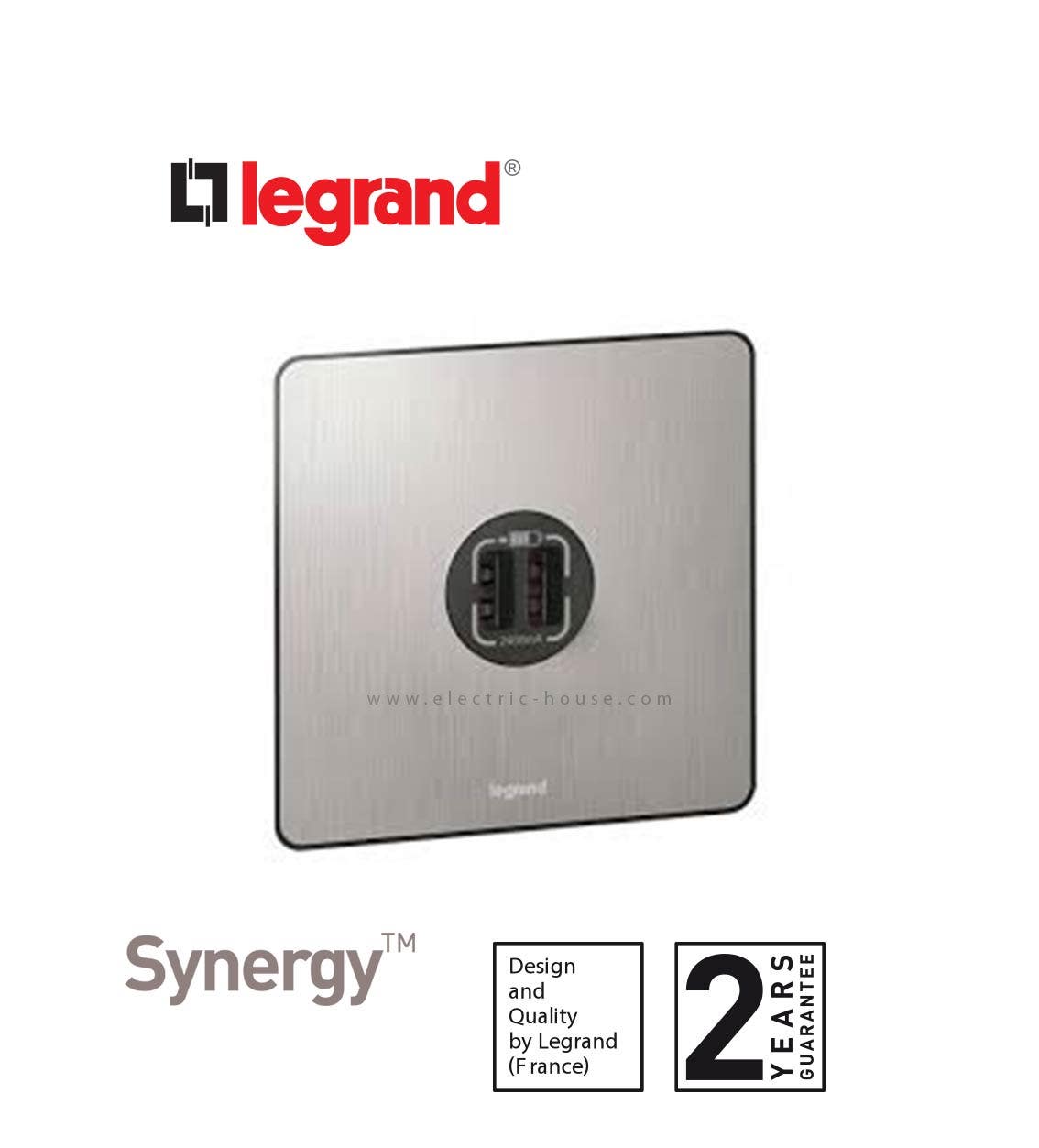 ليجراند - فيش USB سينرجي - Sleek - ستانليس ستيل