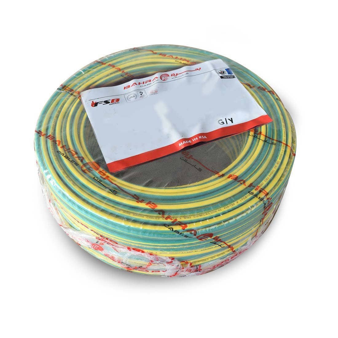 yellow-green_1.jpg بحرة - سلك كهربائي نحاس - MICA LS0H - المواصفات البريطانية - NYA - مقاس 1.5 مم - أخضر/أصفر - 450/750 فولت - 91.44 متر - الصورة 1